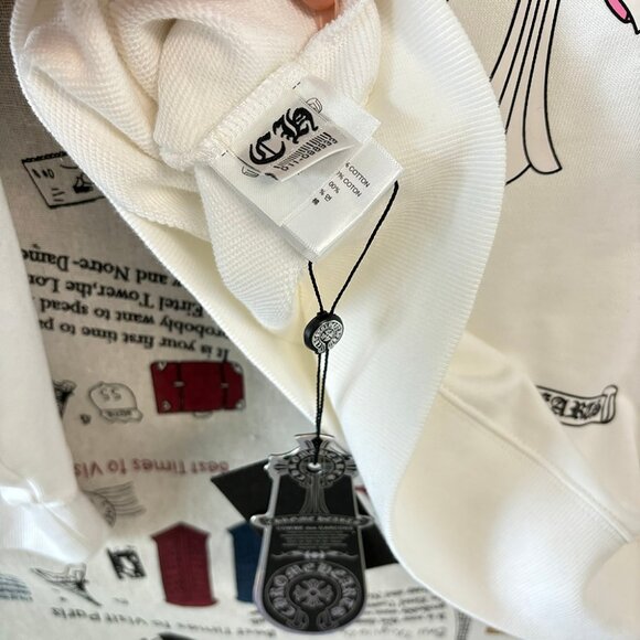 Chrome Hearts Cemetery Multi Color Cross Crewneck White - Picture 7 of 8